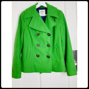 Old Navy Green Peacoat Jacket